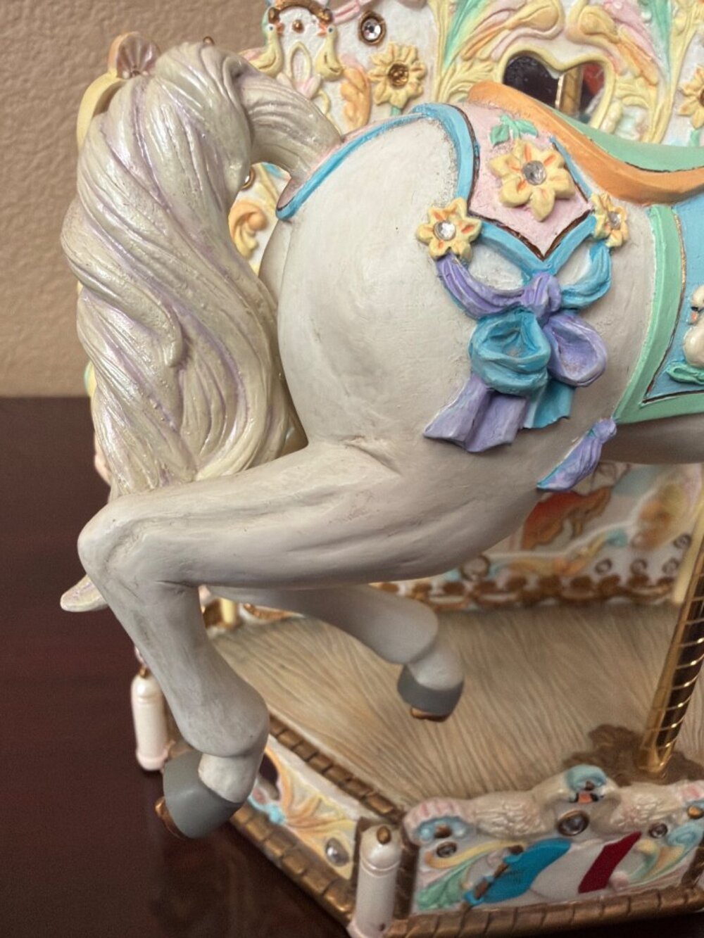 1998 Willitts Ann Dezendorf Carousel Memories Swan Jumper Music Box LE Tested - Picture 17 of 17